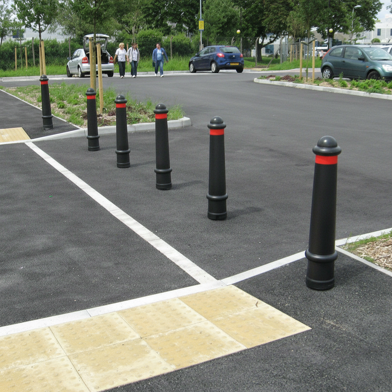 Dim Gray Premium Steel Core Plastic Bollard - 900mm Above Ground