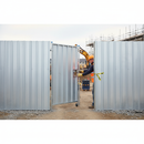 Gray Heavy Duty Steel Hoarding Pedestrian Gate - 2m for Site Security