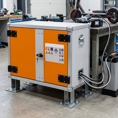 3000 Wh Lithium Battery Charging Cabinet with Locking Security