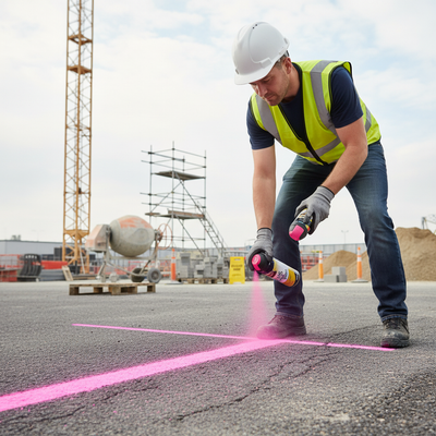 High-Performance Hi-Vis Fluorescent Paint Aerosol 500ml - Pink