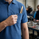 True Blue Polo Shirt with Chest Pocket - Cotton-Polyester