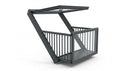 Balcony Rooflight 1140x1180mm Triple Glazed Opening System (view 2)