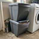 Stackable Storage Container 25L with Sloped Lid and Easy Access