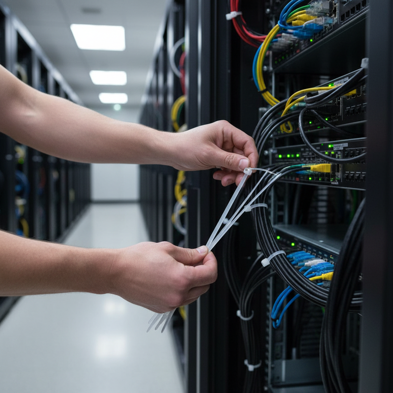 Gray Heavy Duty White Nylon Cable Ties 350mm x 4.8mm (Pack of 100)