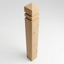 140 × 140 × 1200mm larch timber bollard with pyramid top (view 2)