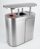 270 Litre Triple External Recycling Bin with Orbit Hood (view 2)