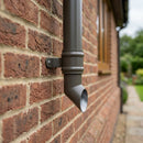 Traditional Aluminium Downpipe Shoe 63mm Diameter — RAL 7022 (in use)