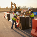 Rosy Brown Heavy Duty Water-Filled Rota Block for Temporary Fencing Stability