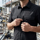 Short Sleeve Wicking Work Shirt with Mesh Ventilation - Black