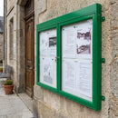 8x A4 Dual Door Outdoor Poster Case, Aluminium Frame, 30mm
