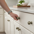 Premium 10 Pack Beehive Cabinet Door Knobs with Antique Brass and Nickel Finishes for Kitchen and Furniture