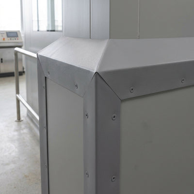 PVC Hemmed Corner 193 x 193 x 90° Grey 0.7mm
