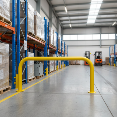 Heavy Duty Galvanised Steel & Powder Coated Hoop Perimeter Barrier - 76mm Diameter