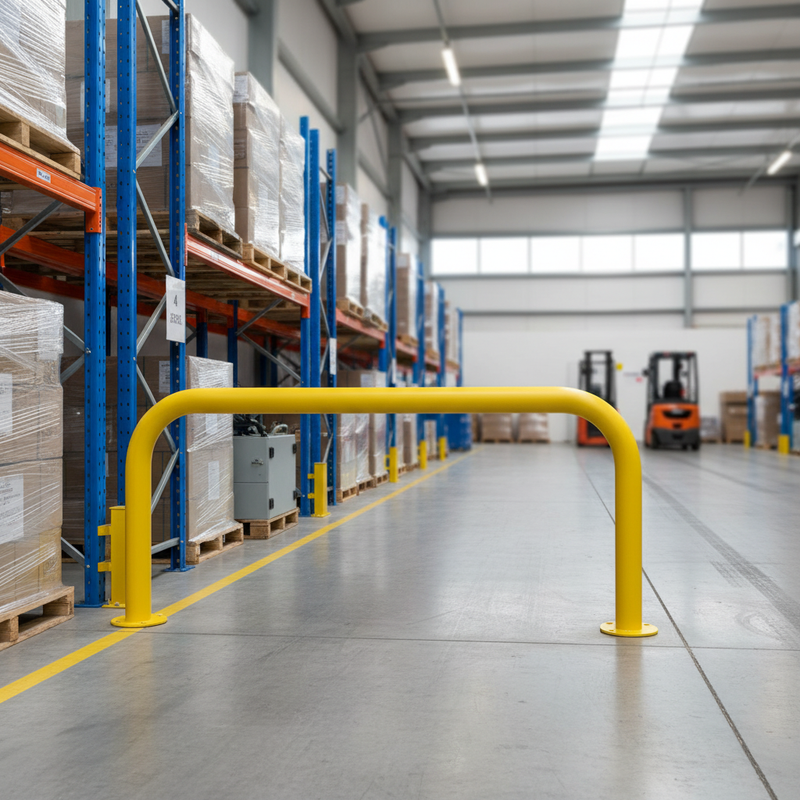 Dark Gray Heavy Duty Galvanised Steel & Powder Coated Hoop Perimeter Barrier - 76mm Diameter