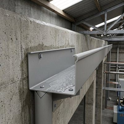 Aluminium Box Gutter Sample — 150mm Profile
