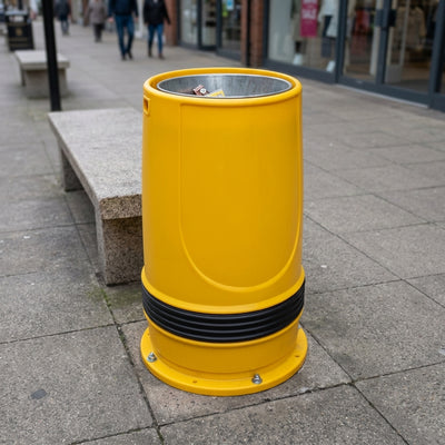90 Litre open top litter bin, UV-resistant polyethylene