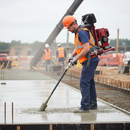 Light Gray Premium Backpack Mounted Petrol Poker Drive Unit for Concrete