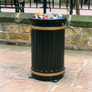 GRP Circular Fluted Open Top Litter Bin – 84 Litre