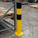 273 x 1200mm Heavy Duty Steel Bollard Yellow and Black