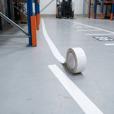50mm White Floor Marking Tape - 33m