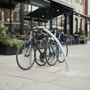 Gray Premium Fin Style Cycle Stand for Two Bicycles - Heavy Duty Design