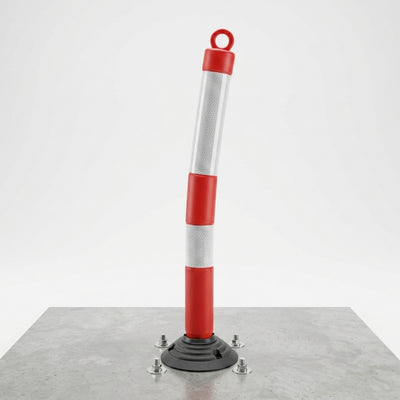 1150mm Flexible Traffic Bollard Red Reflective