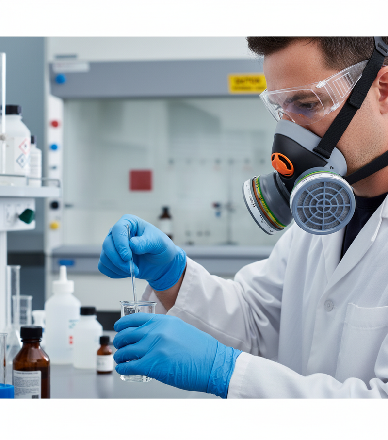 Gray Premium Chem Kit Respiratory Half Mask with 2 Cartridges