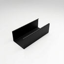 Aluminium Box Gutter Length 135×100mm 3m Marine Grade — Textured Black