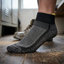 Low-Cut Recycled Work Socks with Thermoregulation - Black/Aluminium