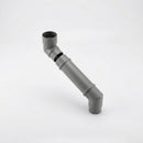 Flush Joint Adjustable Swanneck 63mm Downpipe Connector — RAL 7037