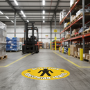 Light Slate Gray Premium Attention Pedestrian Traffic Floor Sign - Slip Resistant