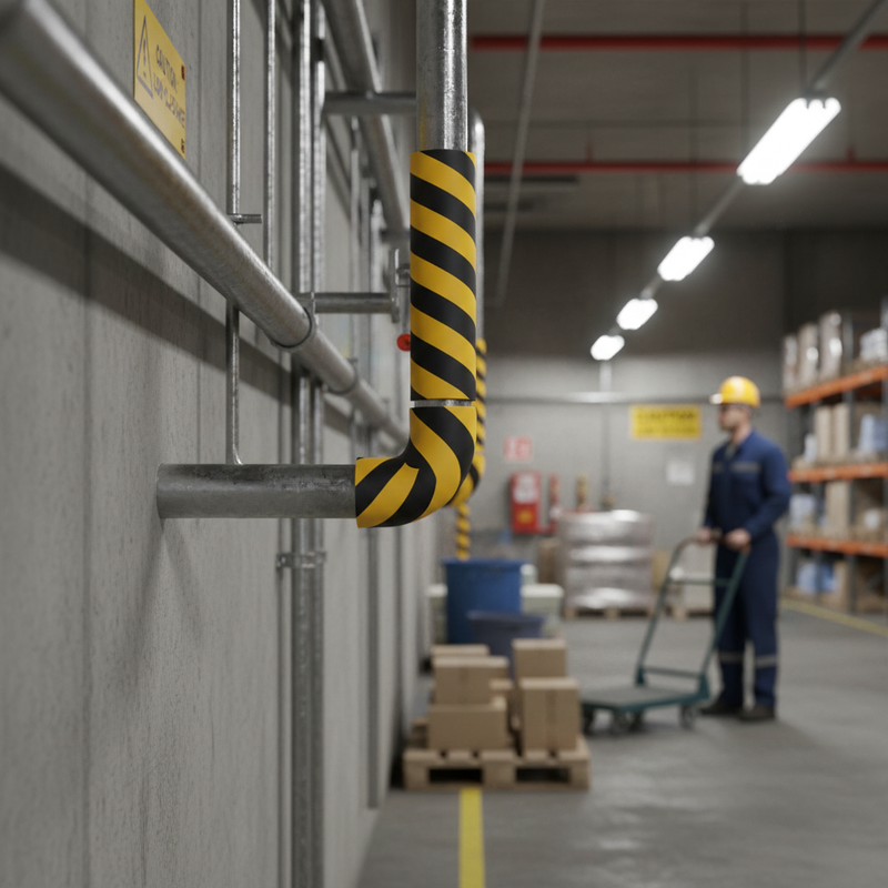 Dim Gray Professional Pipe Impact Protection Foam - Curvature for Safety