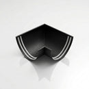 90° Aluminium Gutter Angle 130mm - Marine Grade — Textured Black