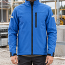 Softshell Work Jacket with Windproof Collar - True Blue/Black
