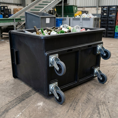 165-Litre Recycled Polyethylene Bottle Bin with Castors