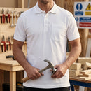 Classic Pocket Polo Shirt Cotton-Polyester Blend - White