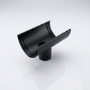 Deepflow Aluminium Gutter Outlet 63mm Dia – 130mm — RAL 9005
