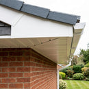 Aluminium Soffit Boards – Plain or Vented with Exterior Coating — RAL 9010 / 490mm Wide | Unvented (in use)