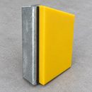 Shallow Dock Bumper with Cast Nylon Face - 465 x 275 x 160mm Yellow