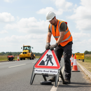 Light Gray Heavy Duty Mobile Road Works Supplementary Plate 750mm Q-Sign