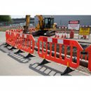 Rosy Brown Premium Road Barrier - Heavy Duty Orange Traffic Control