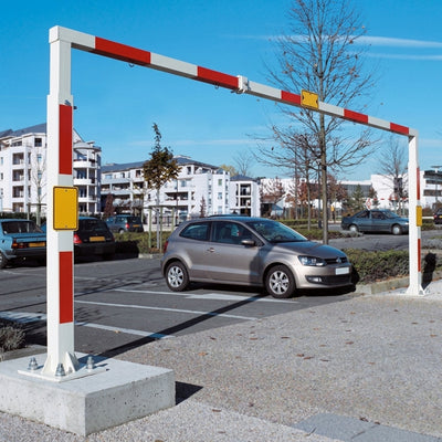 Adjustable Vehicle Height Restrictor 80×80mm Steel Tube 2.2–3.6m