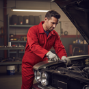 Dark Slate Gray Professional Red Boilersuit - Durable Polyester-Cotton Blend