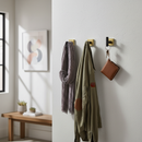 Premium 5 Pack Square Plate Coat Hooks - Modern Minimalist Design for Home Organization