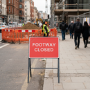 Rosy Brown Premium Footway Closed Metal Sign Face - 600 x 450mm