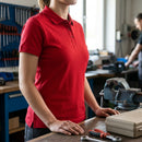 Women's Polo Shirt Cotton-Polyester Piqué - Chili Red