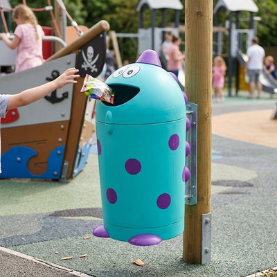 Novelty boy character litter bin, MDPE plastic, 85–120L capacity