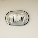 Light Gray Premium Internal Convex Wall Mirror - Oval for Wide-Angle Viewing