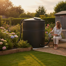 Dark Olive Green Large Heavy Duty 3300 Litre Cylindrical Water Tank for Rainwater Storage