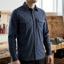 Long Sleeve Wicking Work Shirt with UPF 50+ - Navy